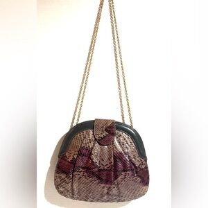 Morle Elegant vintage Snakeskin leather Shoulder clutch